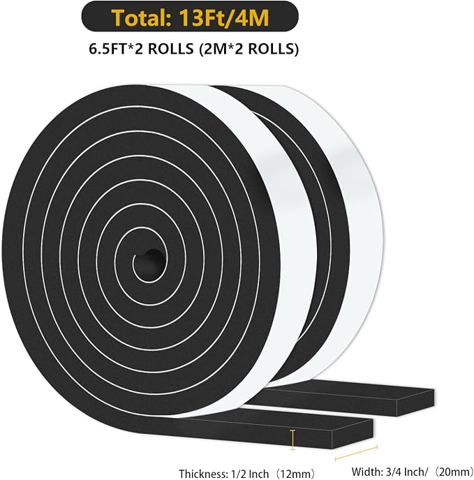 Weather Stripping, High Density CR, 3/4 in x 1/2 in x 13Ft | Weather Stripping - Image 2