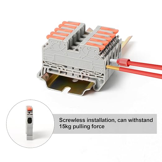 50Pcs KV2.5 Terminal Blocks, 28-12 AWG | 28-12 AWG Compact Wire Conductor - Image 4