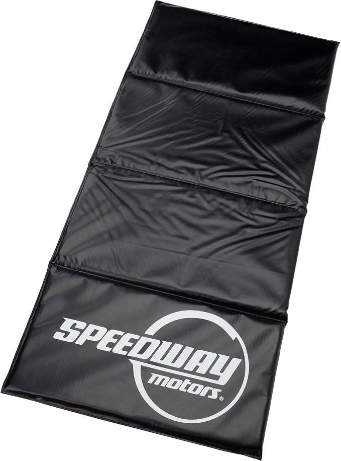 Black Vinyl Standard Track/Work Mat, 23 x 50 Inches by SpeedwayMotors