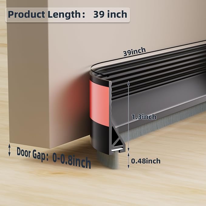 2 Pack Door Sweep for Bottom of Door - Image 3