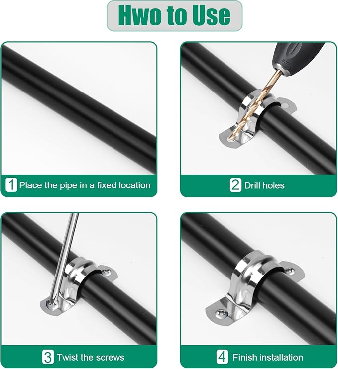 30PCS 1 inch Stainless Steel Conduit Clamps, Comes - Image 7