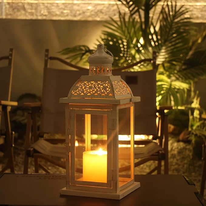 NEEDOMO 14.4" Lanterns Decorations Indoor, Hanging Candle Lantern Outdoor - Image 5