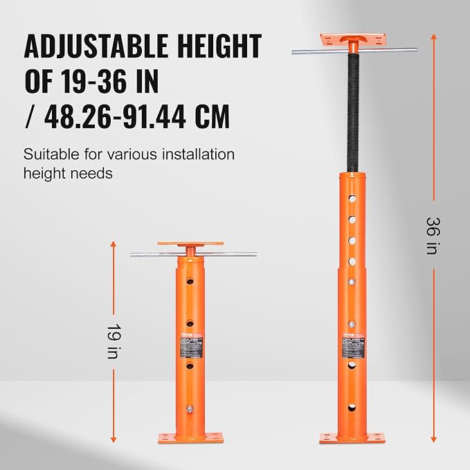 VEVOR House Floor Jack 19"-36" Height Range 18000 lbs Max Load Capacity | - Image 3