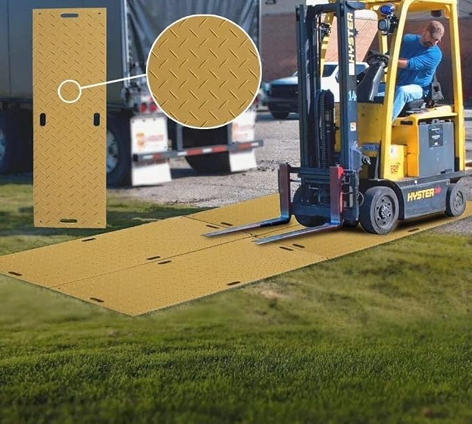 2' x 4' Ground Protection Mats w/Double Sided Diamond Plated Tread Design - Image 8
