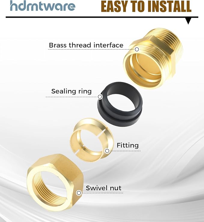 2PCS 3/4" CSST Male NPT Pipe Brass Fitting Gas Pipe Adapter | CSST Tubing - Image 4