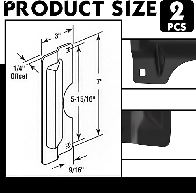 Landhoow 2 Pcs Door Latch Guard Stainless, Reinforcement Ribs Style, Door - Image 2