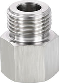 1 Pack 304 Stainless Steel FeMale to Male Adapter, 3/4" FeMale G x 3/4" Male G by Rebower