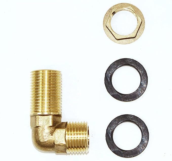 Joywayus Wall Mount Commercial Faucet Installation Kit, Brass 1/2" G Male Elbow - Image 5