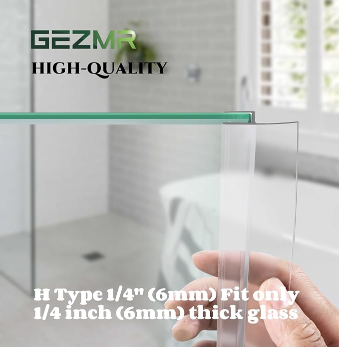 4-Pack Frameless Shower Door Side Seal Strip Shower Door Bottom Seal Shower - Image 4