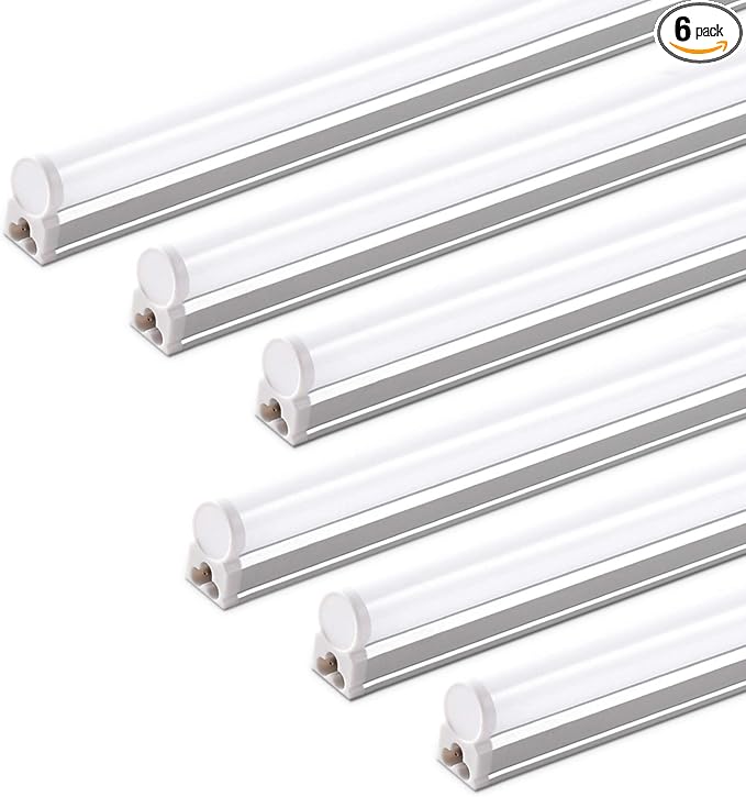 Barrina (Pack of 6 LED T5 Shop Light 3FT, 6500K Super Bright White, 16W | 1900lm by Barrina
