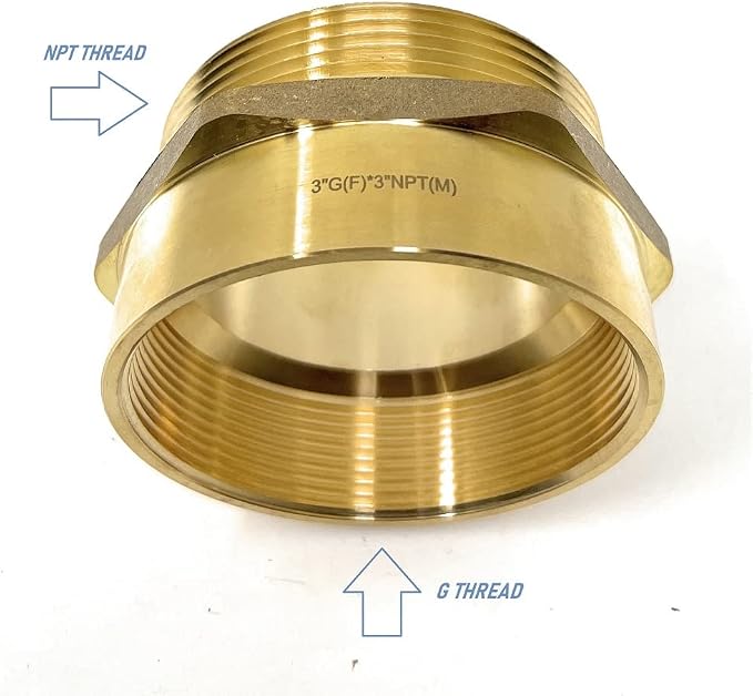 G Thread Female to NPT Thread Male Pipe Fitting Adapter - Image 3