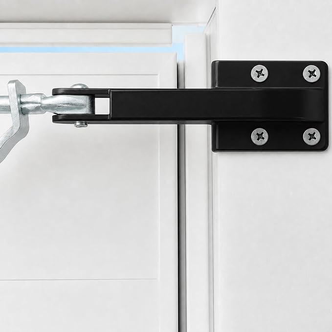 2Pcs Door Jamb Bracket Hardware, Storm Door Closer Bracket Replacement | Black - Image 6