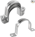 10 Pcs 3inch Rigid Pipe Strap, Two Hole Stainless Steel Strap U Bracket by Unknown