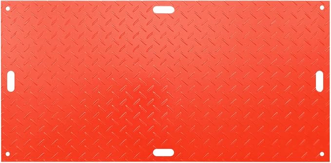 12Pcs 3'x8' Ground Protection Mats w/22 Connectors, Double Sided Diamond Tread by 642WAY