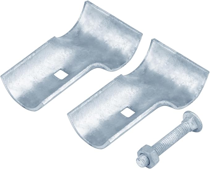 10 Pack End Rail T Clamp, 1/2" Galvanized Pipe Tee Connector Clamp | Greenhouse - Image 3
