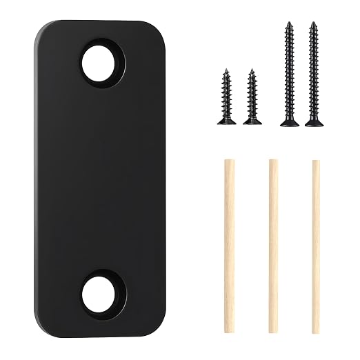 Blank Door Hole Cover Plate 1" x 2-1/4", Round Corner Deadbolt Strike Plate | by BonKuDoo