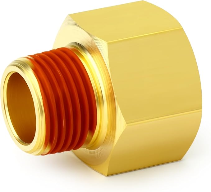 GASHER 10PCS Brass Pipe Fitting, 3/8" Female x 1/4" Male Pipe - Image 6