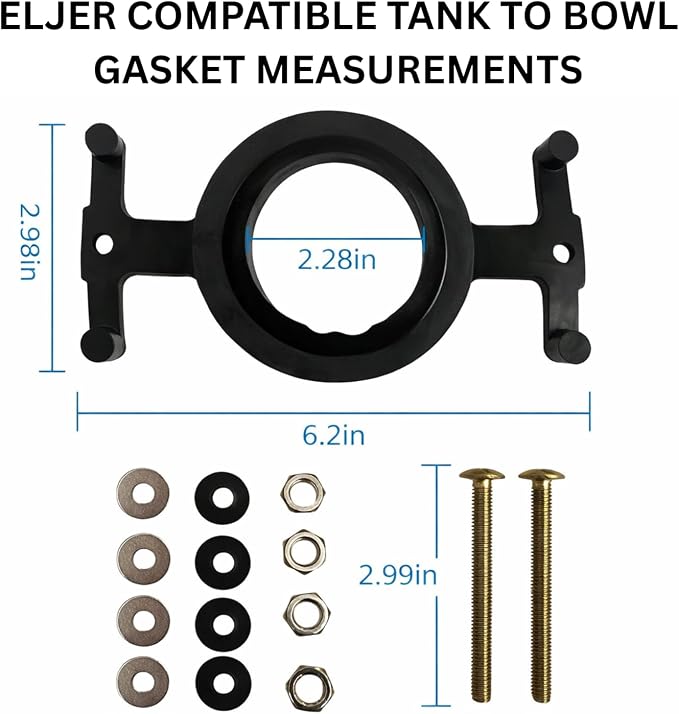 T & T Hardware Tank to Bowl Gasket Seal Kit Compatible - Image 3