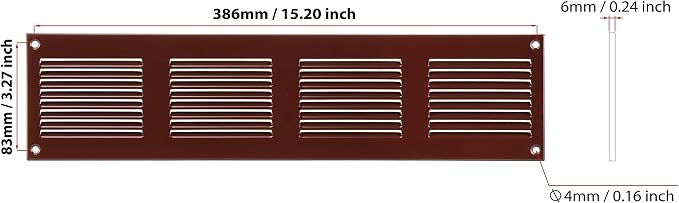 Steinberg14 Brown Vent Cover 14x2 - Image 2