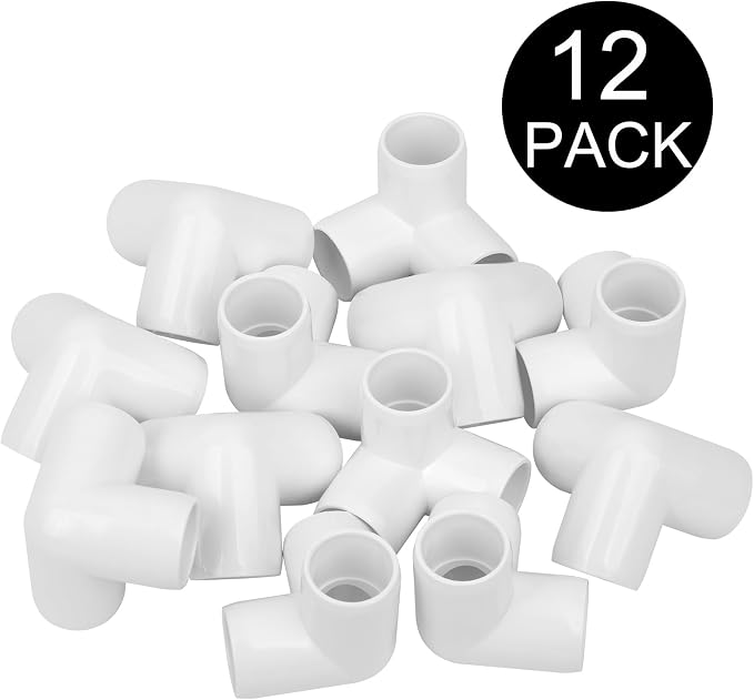 12Pack 3/4IN 3-Way Elbow PVC Fittings Furniture Grade SCH40 3/4" Tee 3 Way PVC - Image 6