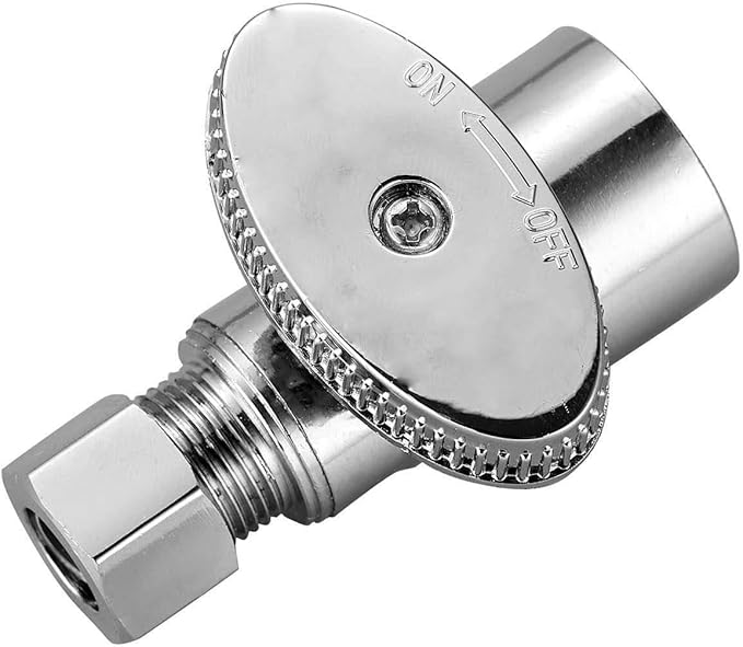 2 Pack Brass 1/2 Inch FIP x 3/8 Inch OD Compression Quarter Turn Straight Water - Image 5