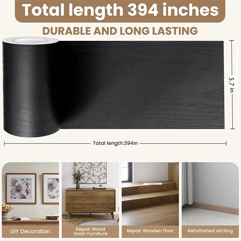 Wood Grain Repair Tape, 5.9 inch X 32ft Self Adhesive Wood Colored Tape - Image 2
