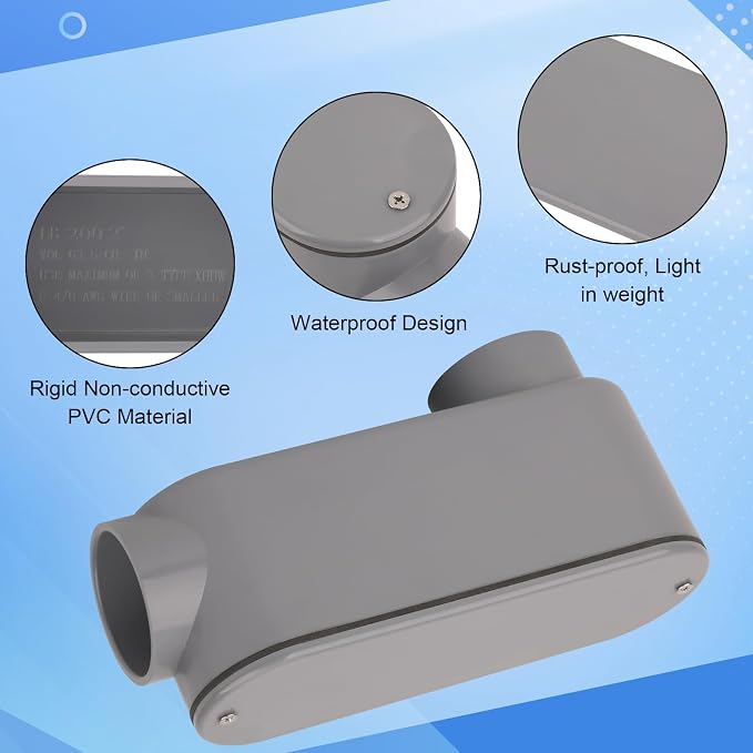 2 Inch Rigid PVC Conduit Body Type LB, Slip x Slip PVC Conduit Bodies LB Type - Image 4