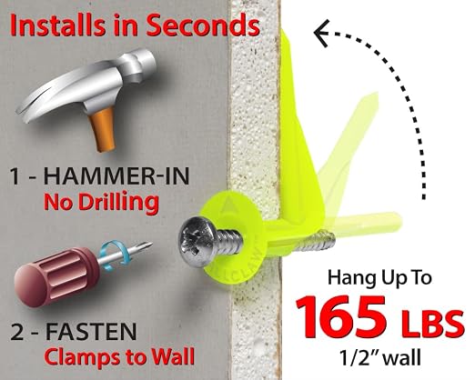 WallClaw LOC-N-Load Hammer-in Drywall Anchors - Image 5