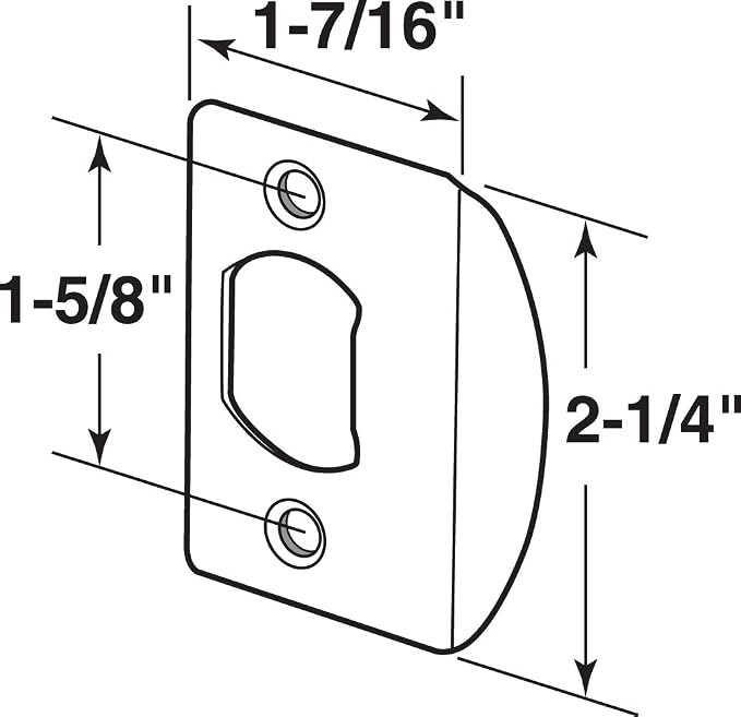 Prime-Line E 2457 Latch Strike Plate, Satin Nickel Finish - Image 2