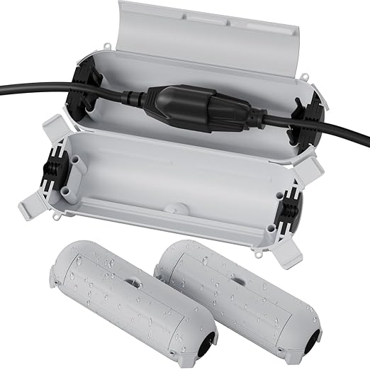 3 Pack Outdoor Extension Cord Waterproof Cover, by FLEMOON