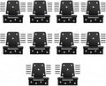 3.5 Inch Heavy Duty Gate Hinges, 10 Pack Black Iron Door Hinges | Solid Iron by HTHOOOOOME