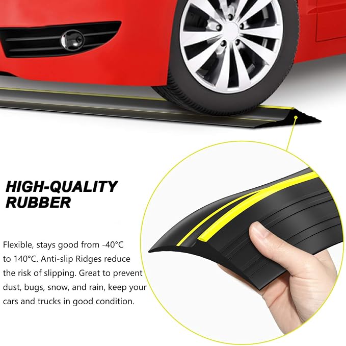 Jin&Bao Universal Garage Door Threshold Seal 12FT Rubber Strip & 1 Adhesive | - Image 2