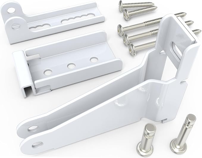 Reinforced Storm Door Closer Bracket Kit, Screen Door Repair Kit White | Screen - Image 4
