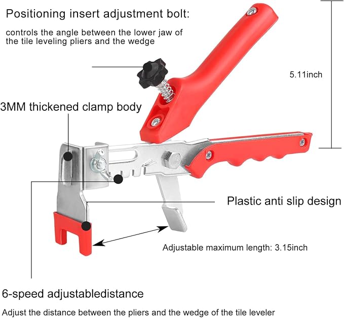 Tile Leveling system Plier Hand Floor Pliers Tiling Installation Tool Tile - Image 2