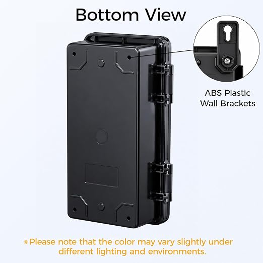LeMotech Junction Box IP67 Waterproof Electrical Box Outdoor ABS Plastic Hinged - Image 5