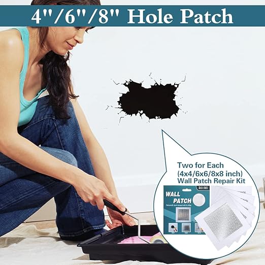 4" 6" 8" Drywall Patch Kit, Sheetrock Repair Kit | Plasterboard Patch, Safe - Image 5