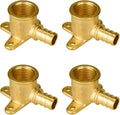 4-Pack PEX Drop Ear Elbow 1/2 Inch, ASTM F1807 | Brass, 1/2" PEX B Fittings by SUNGATOR