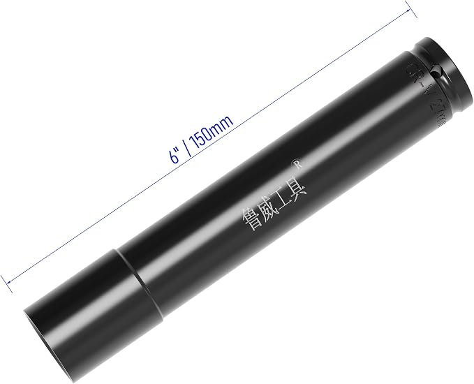 1/2" Drive Socket Set, 27mm Deep Impact Socket, Heat-Treated CR-V Steel - Image 2