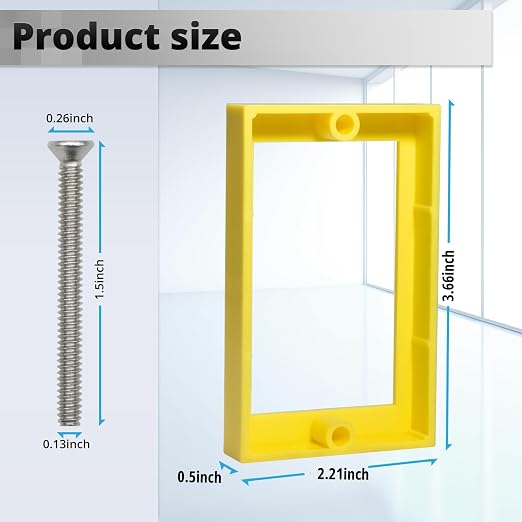 HXH Single Gang Receptacle Outlet Box Extender, 1/2 Inch, 3 Pack | - Image 2
