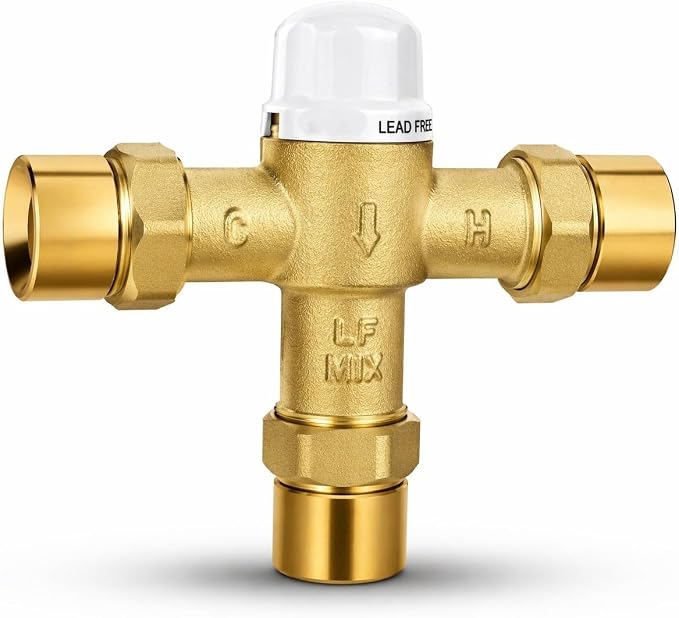 1/2" FNPT Type Thermostatic Mixing Valve, Cert: ASSE, NSF | TMV, Precise water by AZKGlobal