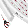 50 Feet D-Shape Rubber Weather Stripping Door Seal Strip, Self-Adhesive Backing by Fingwerk