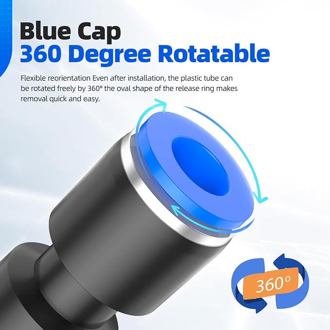 30PCS Quick Connect Air Hose Connectors 1/4 5/16 3/8 inch Straight Push to - Image 4