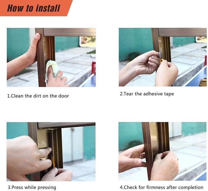 CloudBuyer Door & Window Weather Stripping, Soundproof Insulation Seal Strip - Image 6
