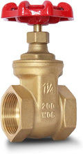 1-1/4" NPT Gate Valve, Heavy Duty Brass Female x Female Thread, DN32 | Manual by SYWUWV