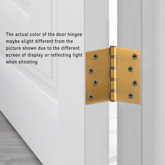 VOLUKA 6 Pack Stainless Steel 4'' Door Hinges - Image 4