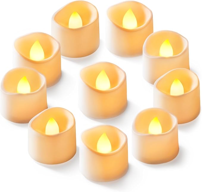 Homemory 50-Pack Flameless Tea Lights Candles Battery Operated, 200+ Hours | by Homemory