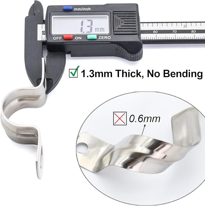 20 pcs 5/16" Conduit Clamp Two Hole U Bracket, Pipe Bracket Heavy Duty - Image 4