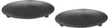Hosley Set of 2 Black Iron Pillar Candle Holder Plates – 7-Inch Decorative by HOSLEY
