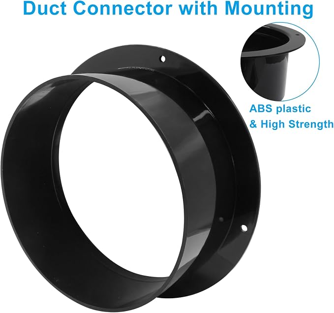 Piutouyar 150mm/6 Inch Duct Connector Flange, Straight Pipe Flanges Duct - Image 3