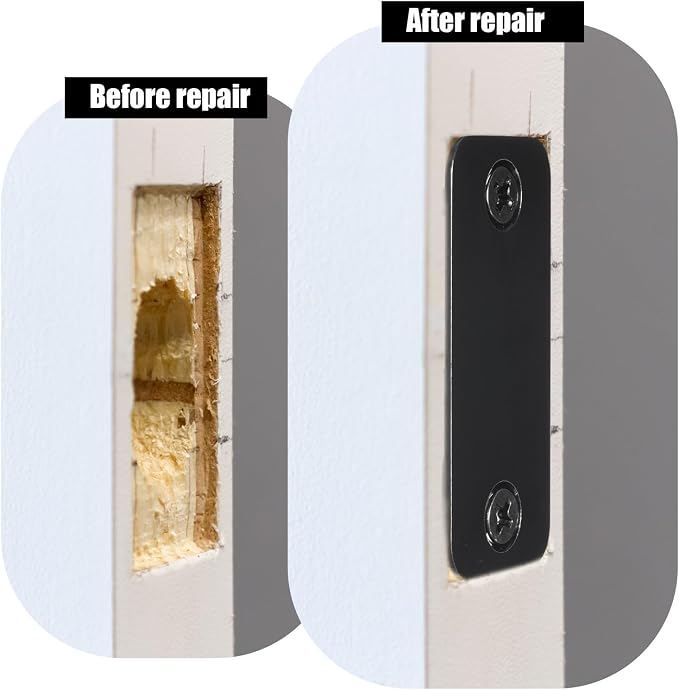 Blulu 1 Set Door Hole Cover Plate Blank Strike Filler Plate, Increase Home - Image 3